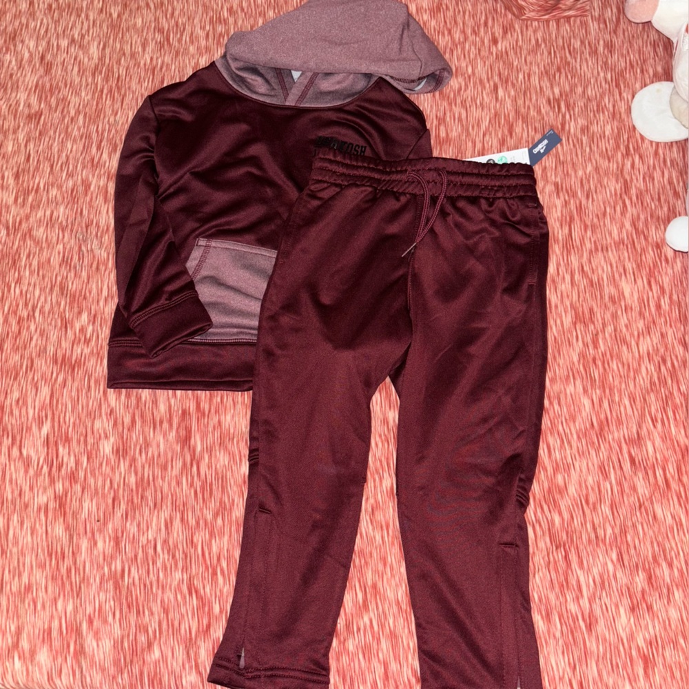 OshKosh B'gosh Burgundy Hoodie and Jogger Set